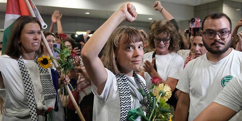Greta Thunberg among flotilla activists deported from Israel. Others remain in prison